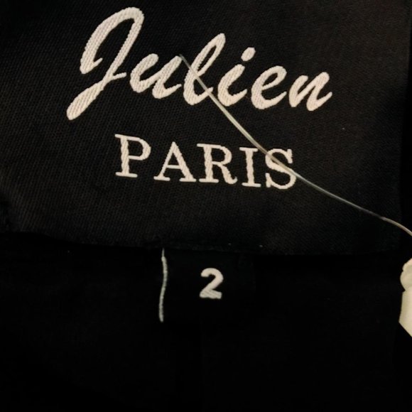 Julien Paris size 2  Runway Blue Black Houndstooth Midi Skirt NWT - Picture 3 of 7